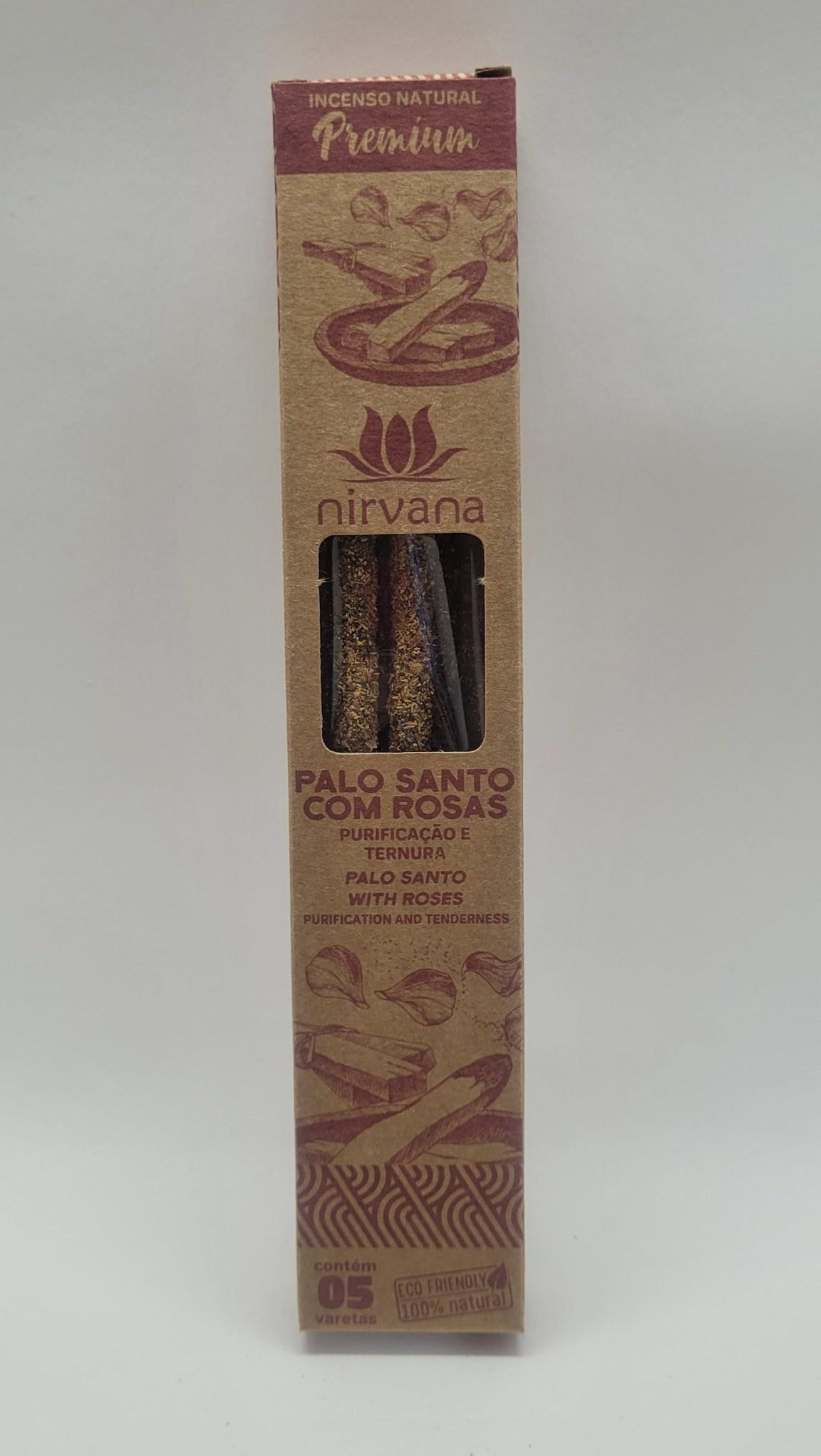 INCENSO NIRVANA PREMIUM PALO SANTO COM ROSAS
