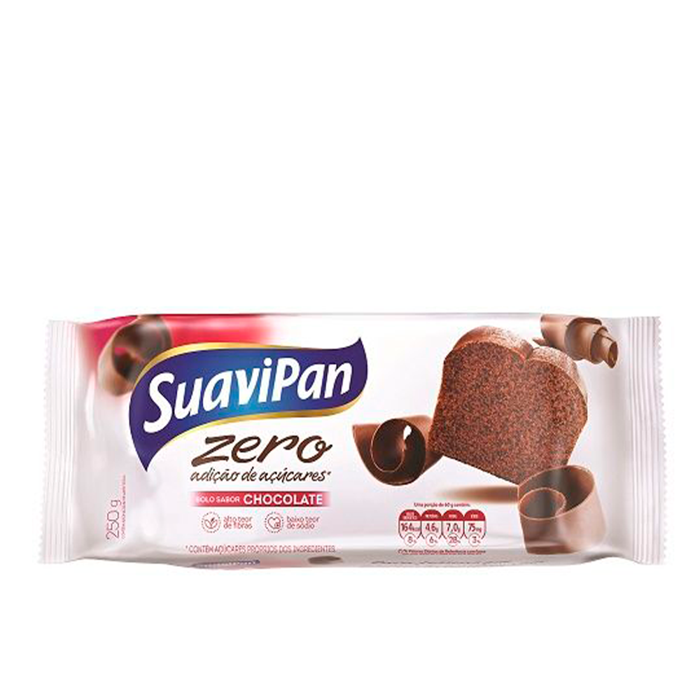 Bolo de Chocolate Zero Açúcar - 250 grs Suavipan