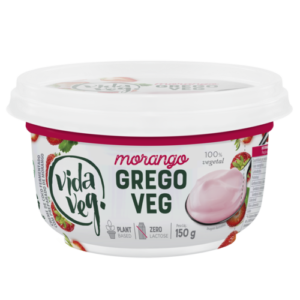 Iogurte Grego Vegano Sabor Morango 150g VidaVeg