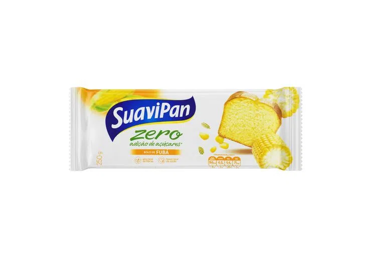 Bolo de Fubá Zero Açúcar - 250 grs Suavipan