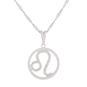 Colar Signo de Leão Prateado 17 mm - Sunshine Cristais
