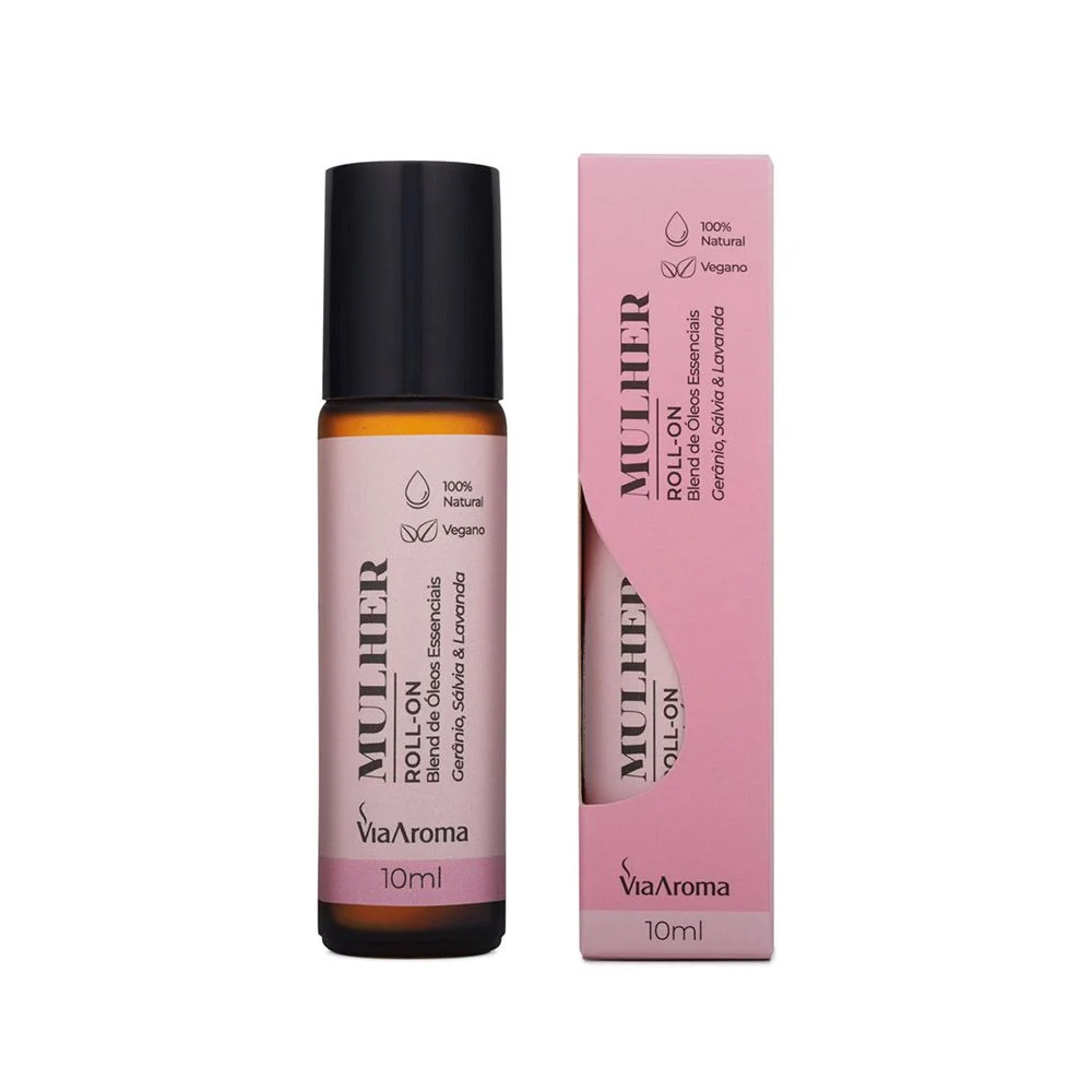 Roll-On Blend Óleos Essenciais Mulher 10 ml Via Aroma