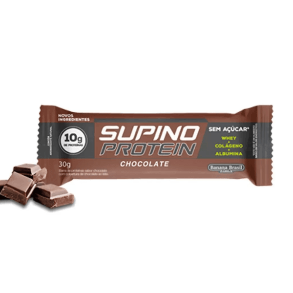 Barra de Proteína Supino Sabor Chocolate - 30 grs Banana Brasil