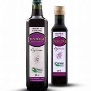 Vinagre de Vinho Tinto Orgânico - 250 ml Uva'Só