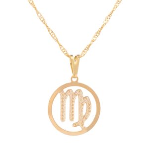 Colar Signo de Virgem Dourado 17 mm- Sunshine Cristas