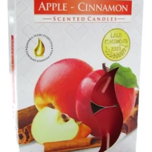 Vela Aromática T'Light Maçã e Canela Com 6 Unidades