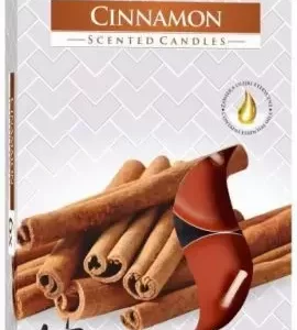 Vela Aromática T'Light Canela Com 6 Unidades