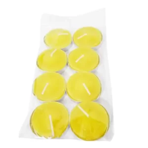 Vela Latinha 8 Unidade Cor Amarela