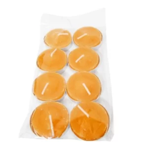 Vela Latinha 8 Unidades Cor Laranja