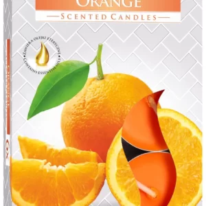 Vela Aromática T'Light Laranja Com 6 Unidades