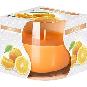 Vela Aromatizado no Copo Laranja