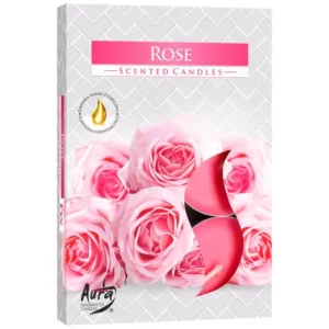 Vela Aromática T'Light Rosas Com 6 Unidades