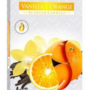 Vela Aromática T'Light Baunilha e Laranja Com 6 Unidades