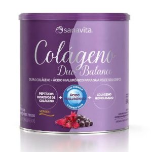 Colágeno Duo balance - Hibiscus com frutas roxas - SANAVITA