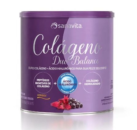 Colágeno Duo balance - Hibiscus com frutas roxas - SANAVITA