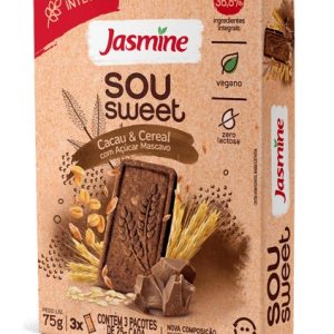 JASMINE BISCOITO COM CEREAIS SABOR CACAU