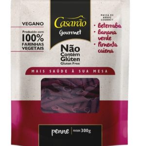 Macarrão zero glúten gourmet - penne - beterraba, banana verde, pimenta caiena - casarão