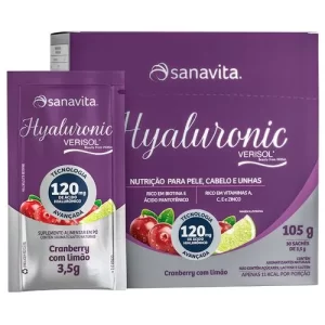 Hyaluronic verisol - cranberry com limão - sachê - SANAVITA
