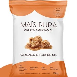 Pipoca artesanal - Caramelo e flor de sal - Maispura