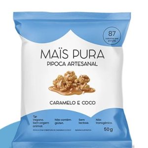 Pipoca artesanal - caramelo e coco - Maispura