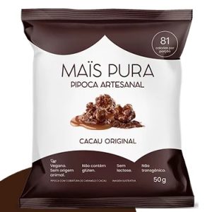 Pipoca artesanal - cacau original - Maispura