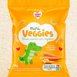 Snack assado com vegetais - mini veggies