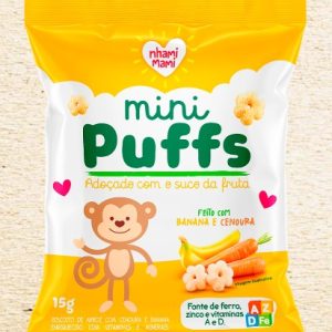 Mini puffs - feito com banana e cenoura