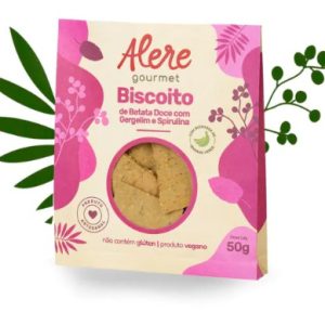Biscoito de batata doce com gergelim e Spirulina