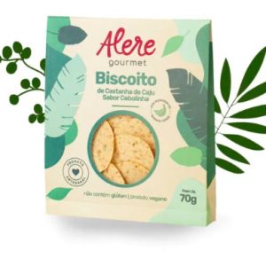 Biscoito de castanha de caju sabor cebolinha