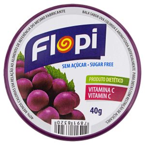 Bala sabor uva sem açúcar - Flopi